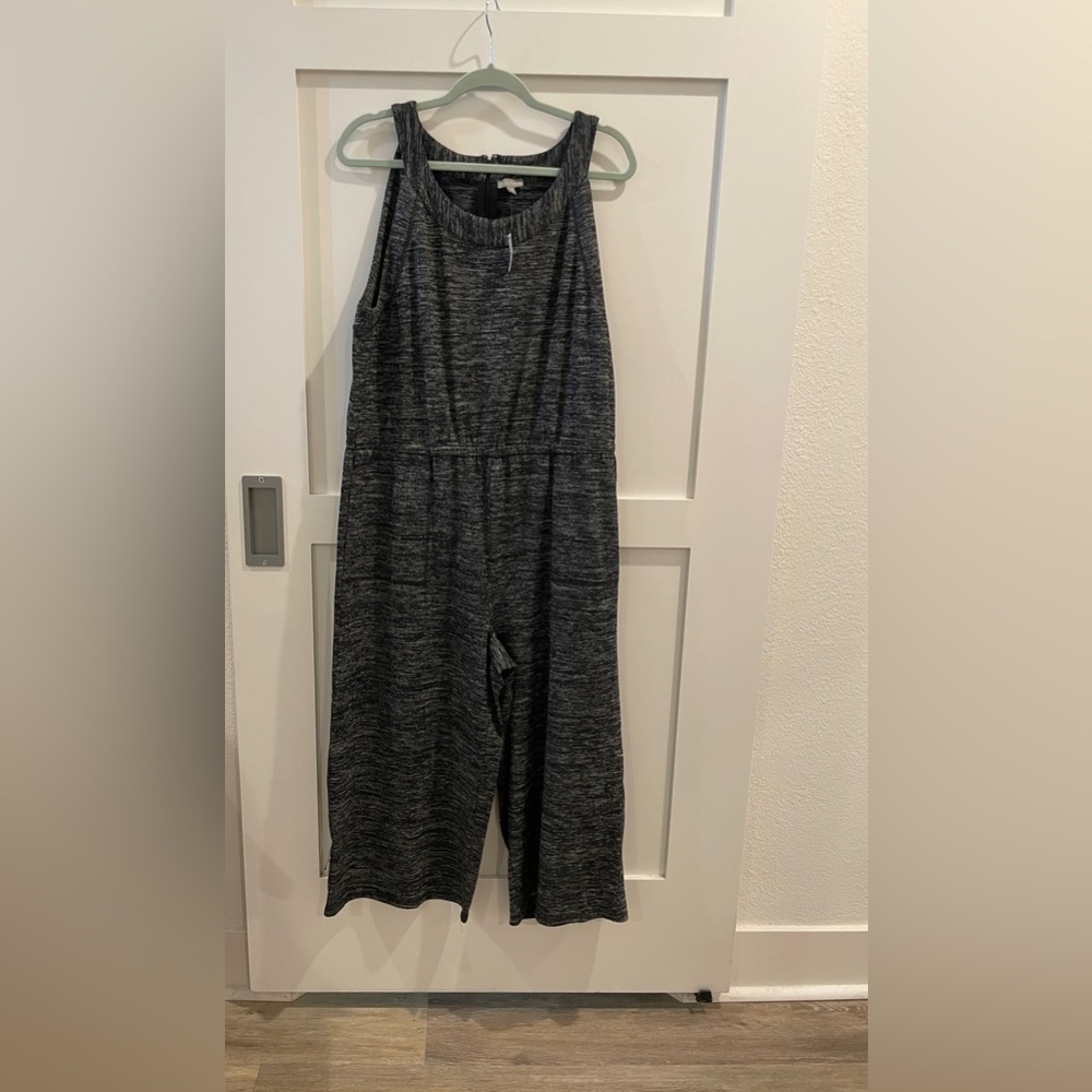 NWT T By Talbots Knit Jumpsuit Gray XL